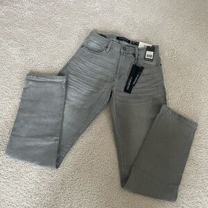 Gray Straight Jeans with Modern Clean Look